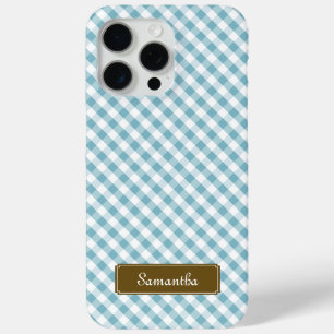 Niedlich Pastel Blue Gingham Pattern Case-Mate iPhone Hülle