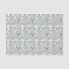 Niedlich Pastel Blue Pink Gray Whale Dolphin Ballo Seidenpapier