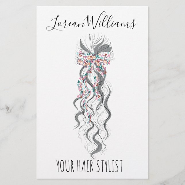 Niedlich Pastel Bride Wavy Friseur Friseur Salon B Flyer (Vorne)