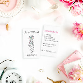 Niedlich Pastel Bride Wavy Friseur Friseur Salon B Visitenkarte