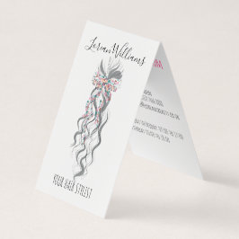 Niedlich Pastel Bride Wavy Friseur Friseur Salon B Visitenkarten