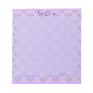 Niedlich Pastel Chic Lavender Personalisiert Notizblock