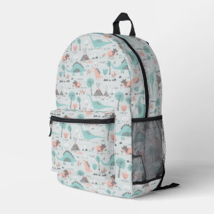 Niedlich Pastel Dinosaur Muster Bedruckter Rucksack