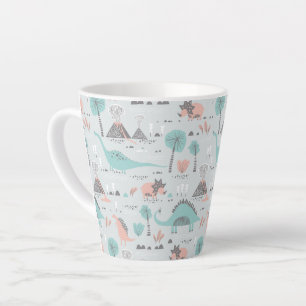 Niedlich Pastel Dinosaur Muster Milchtasse