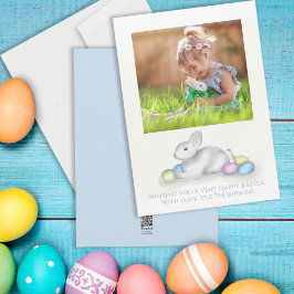 Niedlich Pastel Easter Bunny Einfaches klassisches Feiertagskarte