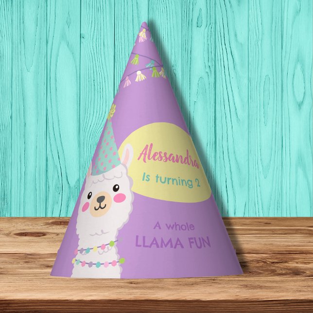 NIEDLICH PASTEL FARBEN LLAMA BIRTHTAG PARTYHÜTCHEN (Von Creator hochgeladen)