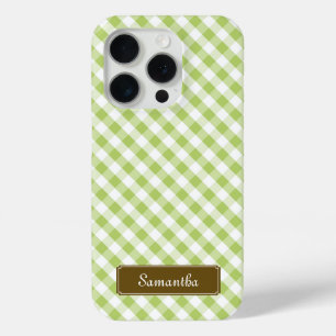 Niedlich Pastel Green Gingham Pattern Case-Mate iPhone Hülle
