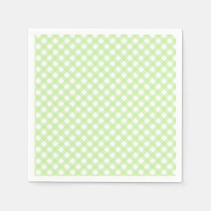 Niedlich Pastel Green Gingham Pattern Napkins Serviette