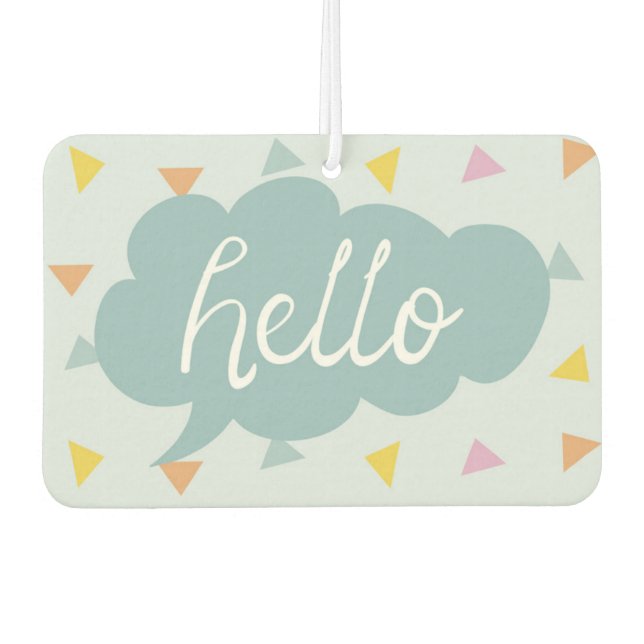 Niedlich Pastel Hello Autolufterfrischer (Vorderseite)