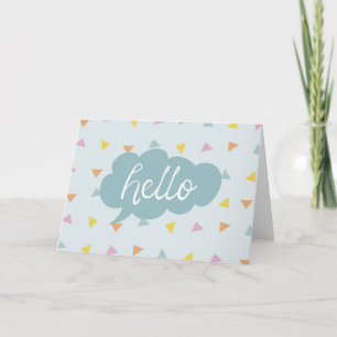 Niedlich Pastel Hello Karte