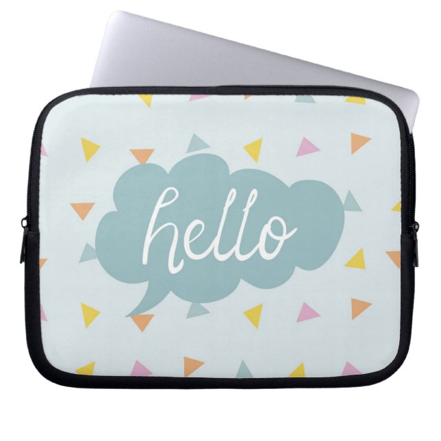 Niedlich Pastel Hello Laptopschutzhülle (Vorderseite)