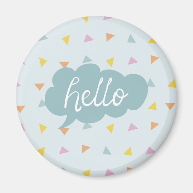 Niedlich Pastel Hello Magnet (Vorne)