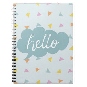 Niedlich Pastel Hello Notizblock