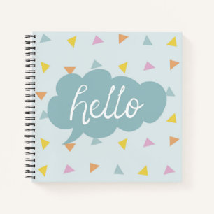 Niedlich Pastel Hello Notizbuch