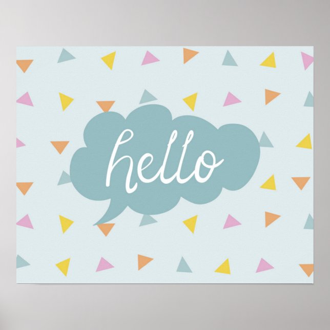 Niedlich Pastel Hello Poster (Vorne)