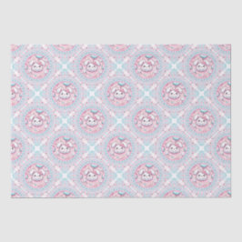 Niedlich Pastel Kawaii Bunny Dot Mandala Diamond T Seidenpapier