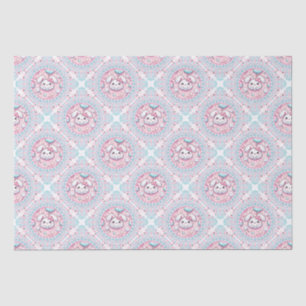 Niedlich Pastel Kawaii Bunny Dot Mandala Diamond T Seidenpapier