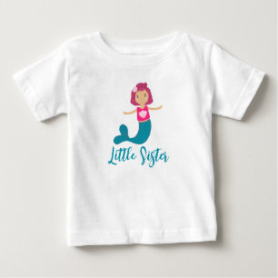 Niedlich Pastel Little Sis Seashell Mermaid Prince Baby T-shirt