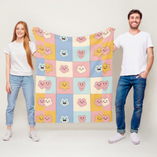 Niedlich Pastel Patchwork Blanket Fleecedecke