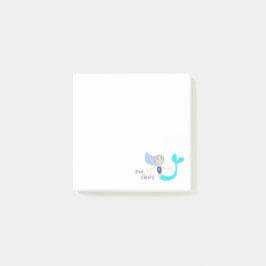 Niedlich Pastel Periwinkle Mermaid Princess Post-it Klebezettel