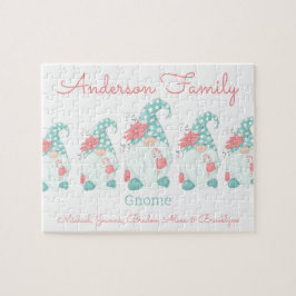 Niedlich Pastel Personalisiert Weihnachten Gnome E Puzzle