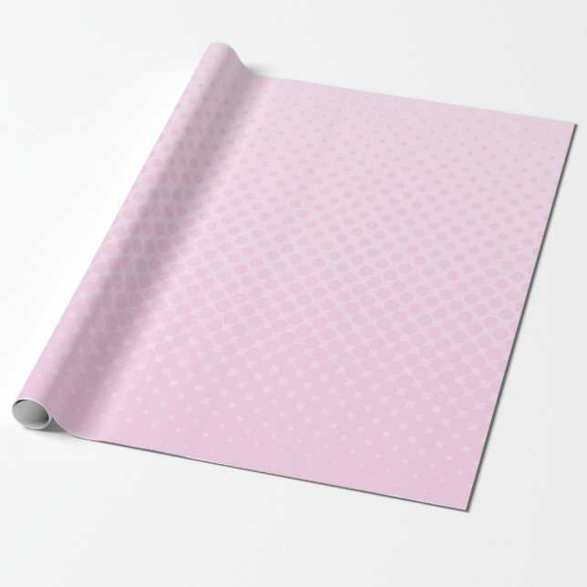 Niedlich Pastel Pink Halftone Gradient Girly Geschenkpapier (Ungerollt)