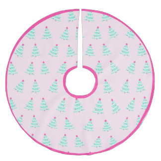 Niedlich Pastel Pink Weihnachtsbaum Rock Polyester Weihnachtsbaumdecke