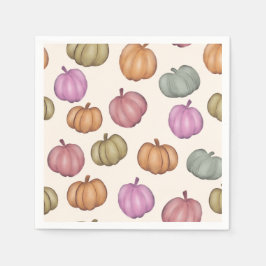 Niedlich Pastel Pumpkin Pastel Muster Party Serviette
