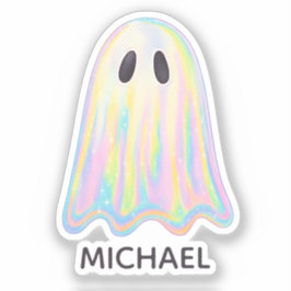Niedlich Pastel Rainbow Ghost | Ästhetische Spooki Aufkleber