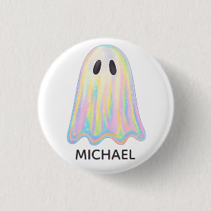 Niedlich Pastel Rainbow Ghost   Ästhetische Spooki Button