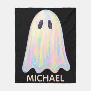Niedlich Pastel Rainbow Ghost   Ästhetische Spooki Fleecedecke