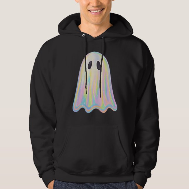 Niedlich Pastel Rainbow Ghost | Ästhetische Spooki Hoodie (Vorderseite)