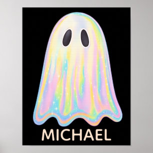 Niedlich Pastel Rainbow Ghost   Ästhetische Spooki Poster