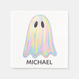 Niedlich Pastel Rainbow Ghost | Ästhetische Spooki Serviette
