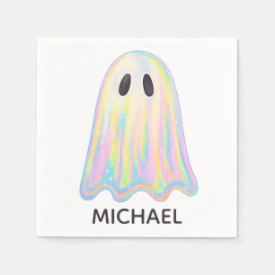 Niedlich Pastel Rainbow Ghost Ästhetische Spooki Serviette