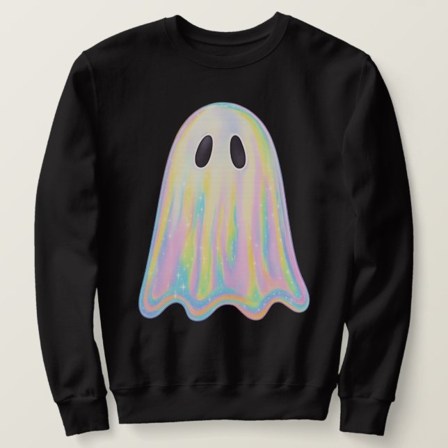Niedlich Pastel Rainbow Ghost | Ästhetische Spooki Sweatshirt (Design vorne)