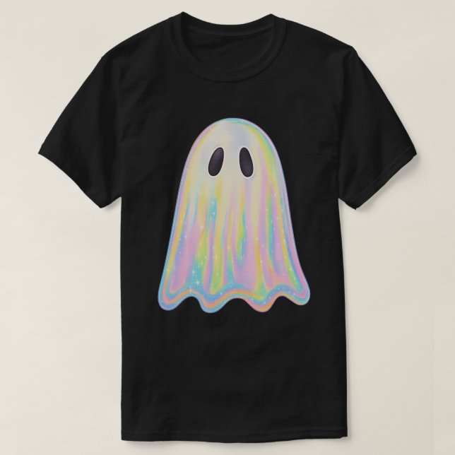 Niedlich Pastel Rainbow Ghost | Ästhetische Spooki T-Shirt (Design vorne)