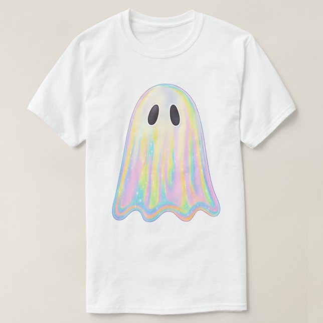 Niedlich Pastel Rainbow Ghost | Ästhetische Spooki T-Shirt (Design vorne)