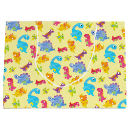 Niedlich Pastel Yellow Unisex Baby Dinosaur Geburt Große Geschenktüte