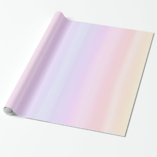 Niedlich Pastell Pink Blauer Regenbogen Gradient Geschenkpapier