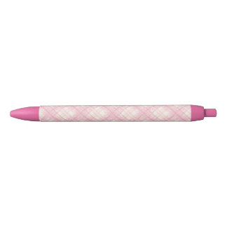 Niedlich Pastellrosa Karierter Pen Kugelschreiber