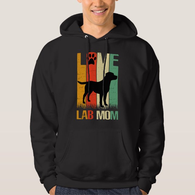 Niedlich Paw Print Labrador Retriever Labrador Dog Hoodie (Vorderseite)