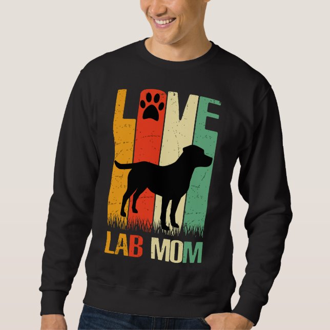 Niedlich Paw Print Labrador Retriever Labrador Dog Sweatshirt (Vorderseite)