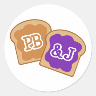 Niedlich PB&J Runder Aufkleber