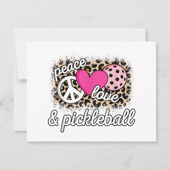 Niedlich Peace Liebe Pickleball Player Funny Pickl (Vorderseite)