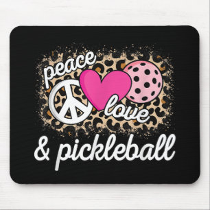 Niedlich Peace Liebe Pickleball Player Funny Pickl Mousepad