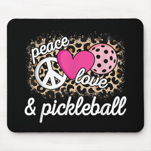 Niedlich Peace Liebe Pickleball Player Funny Pickl Mousepad (Vorne)