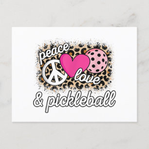 Niedlich Peace Liebe Pickleball Player Funny Pickl Postkarte