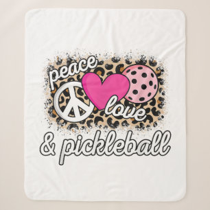 Niedlich Peace Liebe Pickleball Player Funny Pickl Sherpadecke