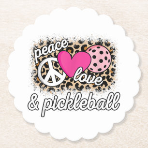 Niedlich Peace Liebe Pickleball Player Funny Pickl Untersetzer